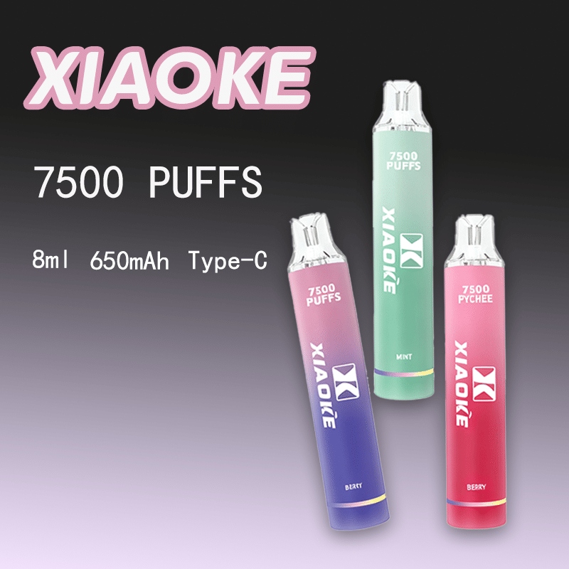 XiaoKe 梟客7500口拋棄式電子煙 | 一次性大容量 | 25種口味|炫彩發光設計|台灣現貨:圖片 2