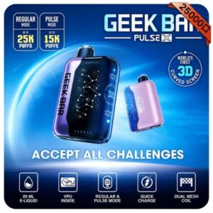 Geek Bar Pulse X 小火箭25000口一次性電子煙 | 美國大牌|3D曲面螢幕|5%強勁濃度